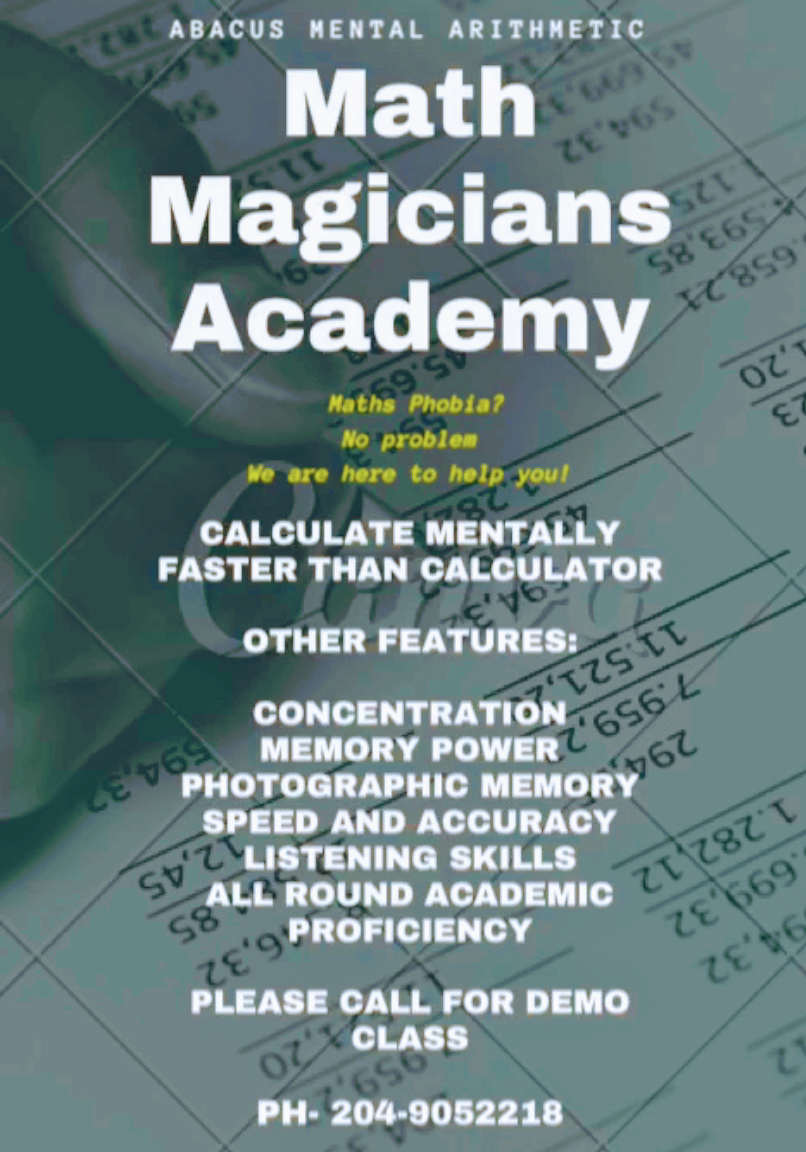 Math Magicians Academy | 2 Castlerock Cove, Steinbach, MB R5G 2B1, Canada | Phone: (204) 905-2218