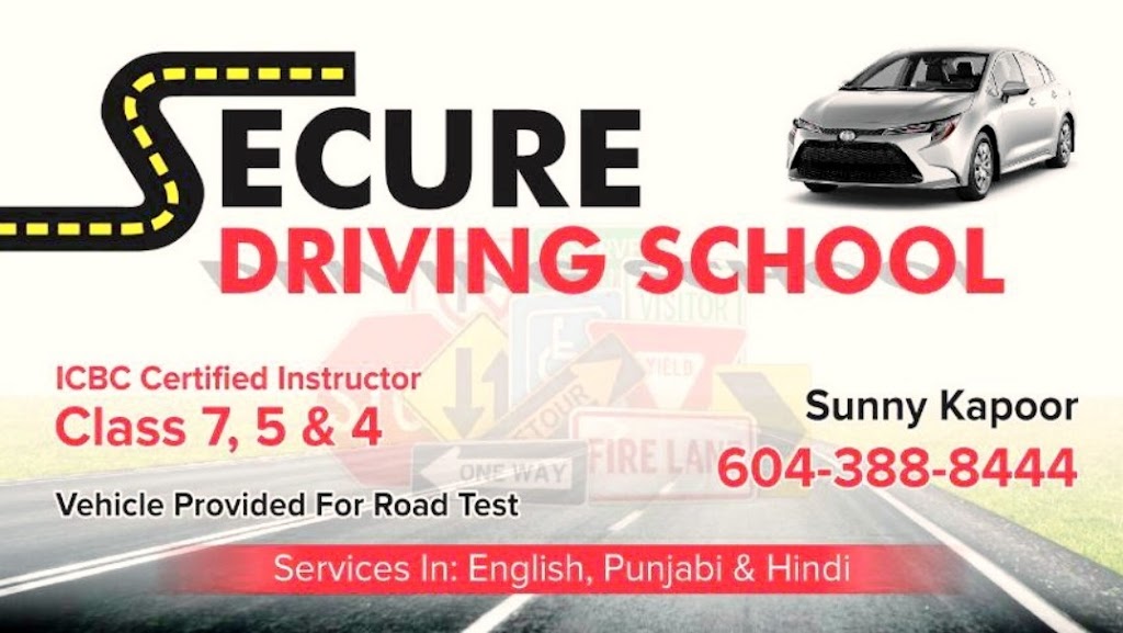 Secure Driving School | 32550 Maclure Rd, Abbotsford, BC V2T 4N3, Canada | Phone: (604) 388-8444