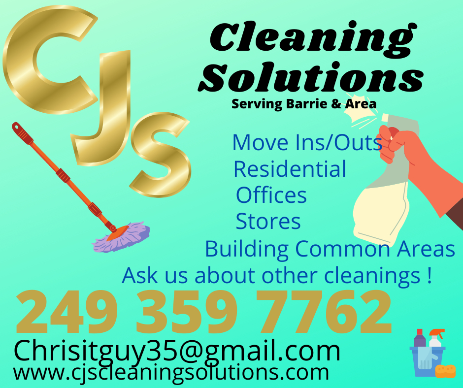 CJS Cleaning Solutions | 114 Kempenfelt Dr #102, Barrie, ON L4M 1C1, Canada | Phone: (249) 359-7762