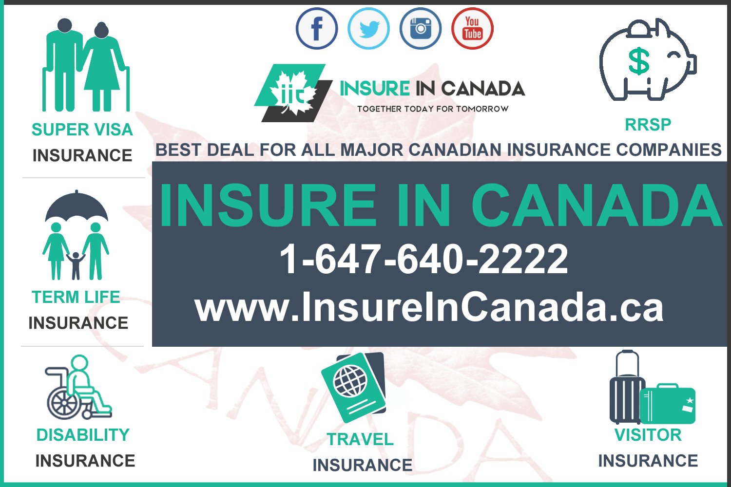 Insure In Canada | 218 Export Blvd, Suite 203 Mississauga, ON, L5S 0A7 Canada | Phone: (647) 640-2222