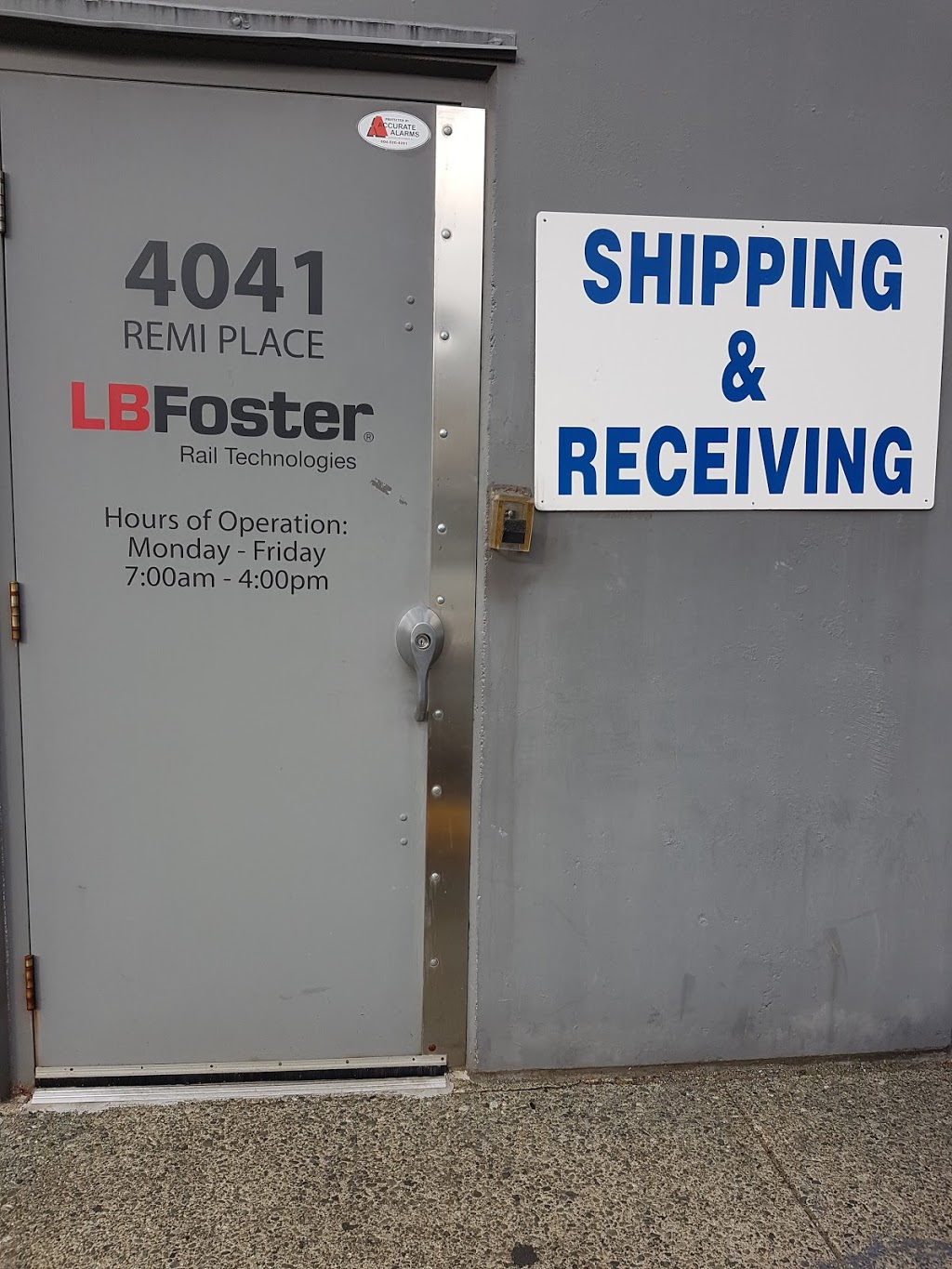 L.B. Foster | 4041 Remi Pl, Burnaby, BC V5A 2X2, Canada | Phone: (604) 415-3000