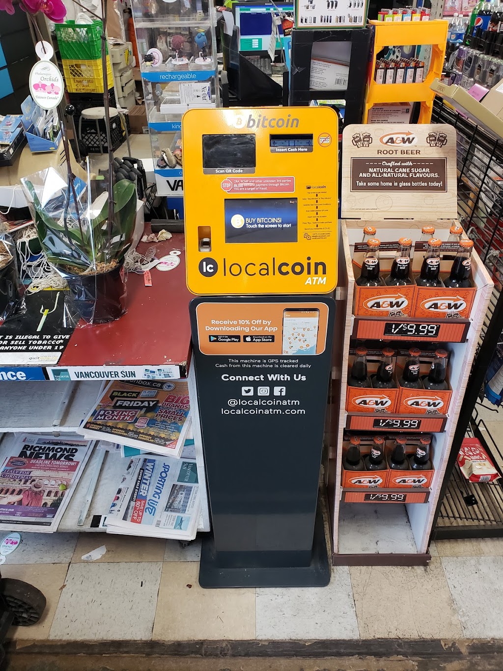 Localcoin Bitcoin ATM - Rainbow Market | 9780 Cambie Rd., Richmond, BC V6X 1K4, Canada | Phone: (877) 412-2646