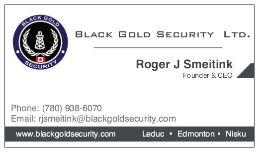 Black Gold Security Ltd. | 56 McKay Close, Leduc, AB T9E 8L3, Canada | Phone: (780) 938-6070