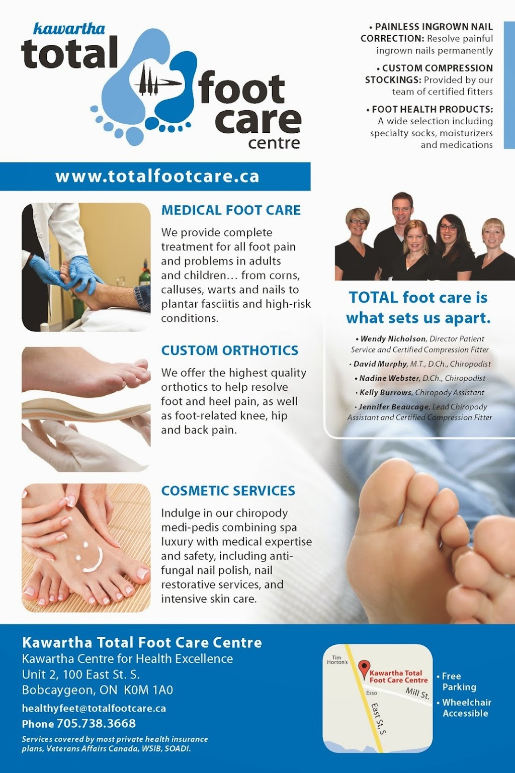 Kawartha Total Foot Care Centre | 100 East Street S, Bobcaygeon, ON K0M 1A0, Canada | Phone: (705) 738-3668