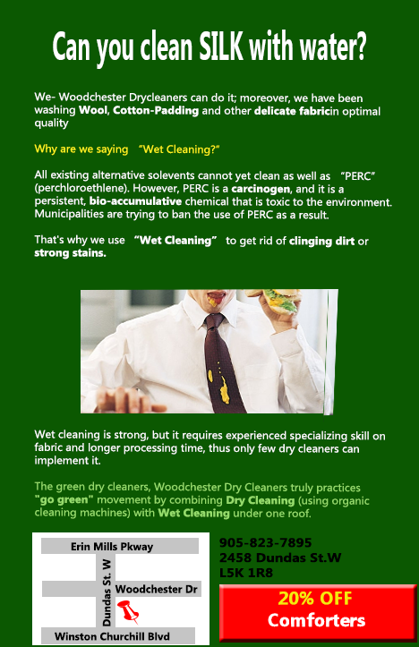 Woodchester Dry Cleaners | 2458 Dundas St W, Mississauga, ON L5K 1R8, Canada | Phone: (905) 823-7895