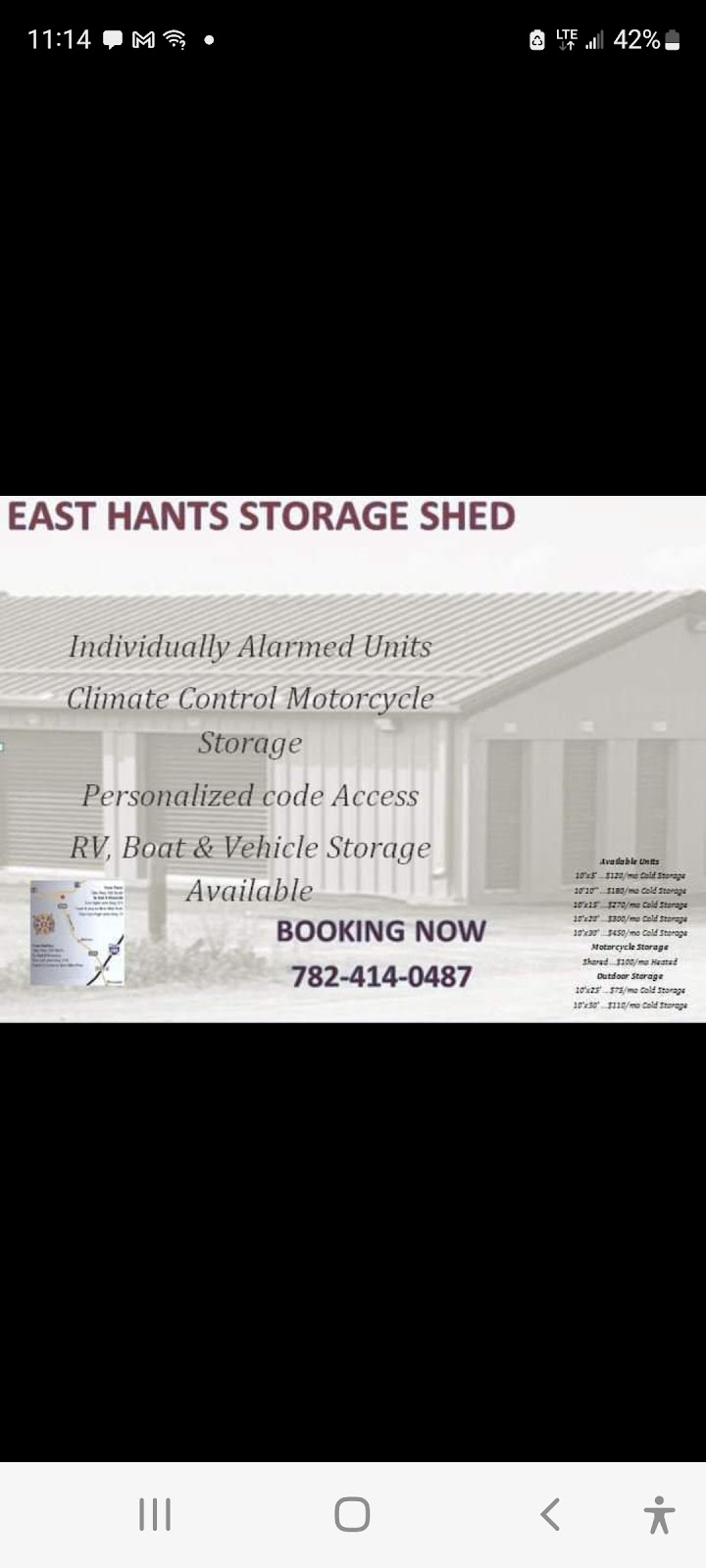 East Hants Storage Shed | NS-214, Elmsdale, NS B2S 2S3, Canada | Phone: (782) 414-0487