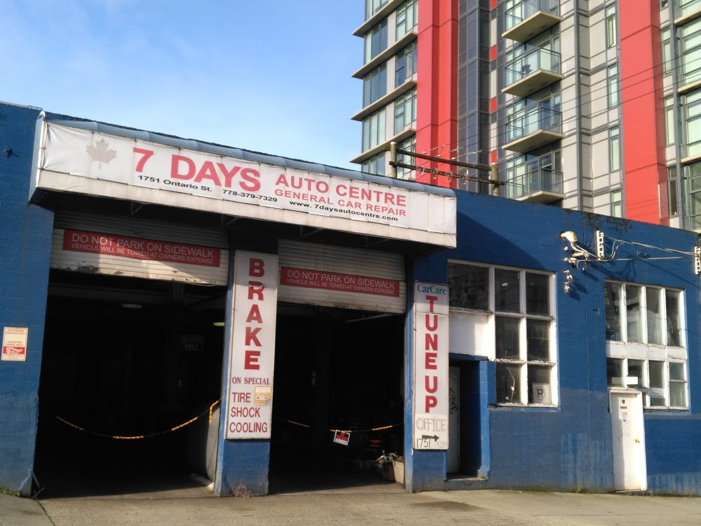 7 Days Auto Centre | 1751 Ontario St, Vancouver, BC V5T 4P5, Canada | Phone: (778) 379-7329