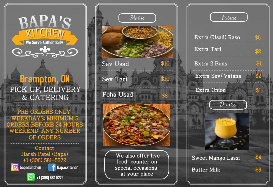 Sev Usal BAPAS Kitchen | 41 Nathaniel Crescent, Brampton, ON L6Y 5M5, Canada | Phone: (306) 581-5272