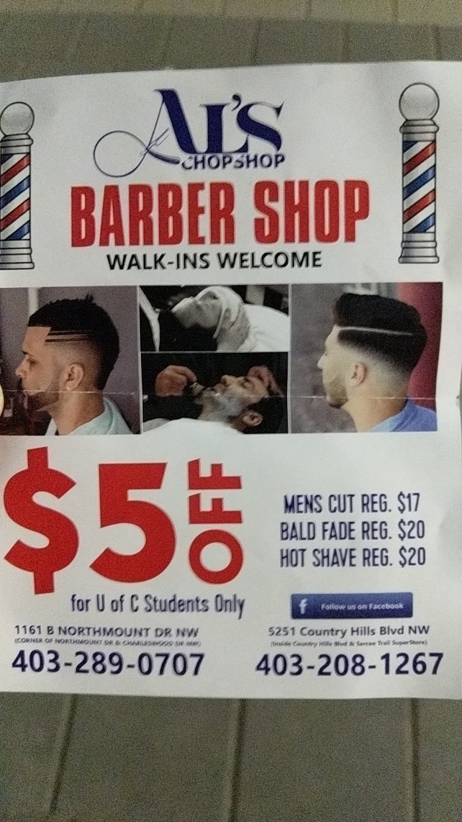 Als Chopshop Barber Shop | 1161 Northmount Dr NW, Calgary, AB T2L 0C5, Canada | Phone: (403) 289-0707