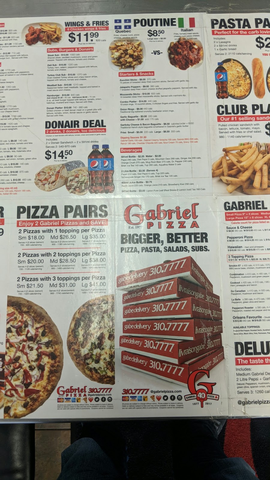 Gabriel Pizza | 780 Baseline Rd, Ottawa, ON K2C 3V8, Canada | Phone: (613) 319-7777