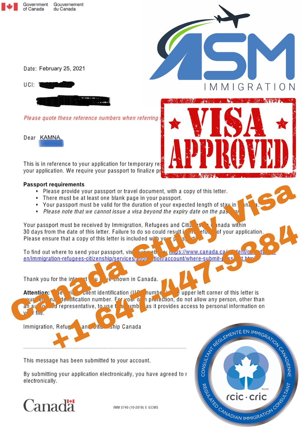 ASM Immigration Services | 318 Painted Post Dr A, Scarborough, ON M1G 2M3, Canada | Phone: (647) 447-9384