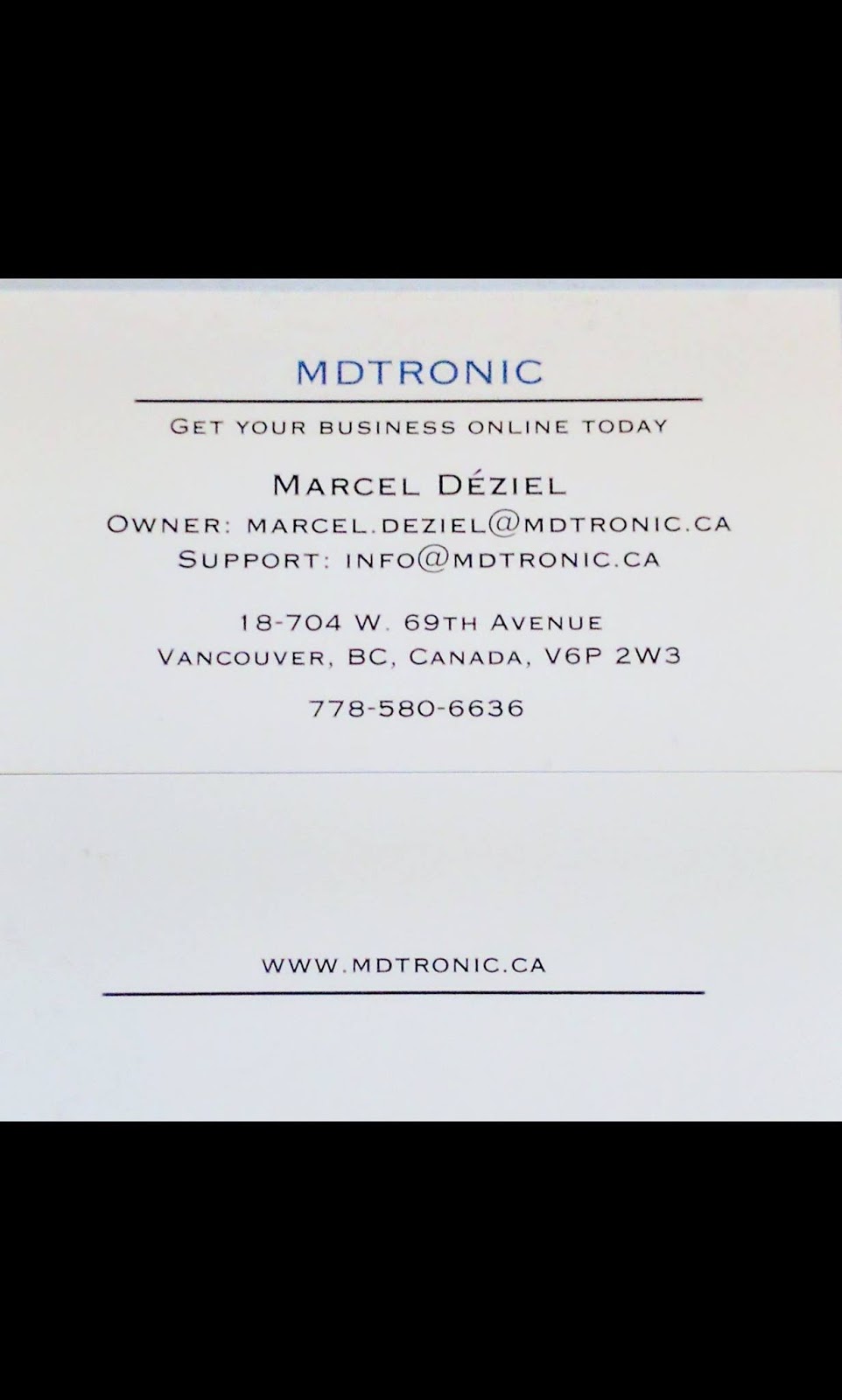 MDTRONIC | 704 W 69th Ave #18, Vancouver, BC V6P 2W3, Canada | Phone: (778) 580-6636