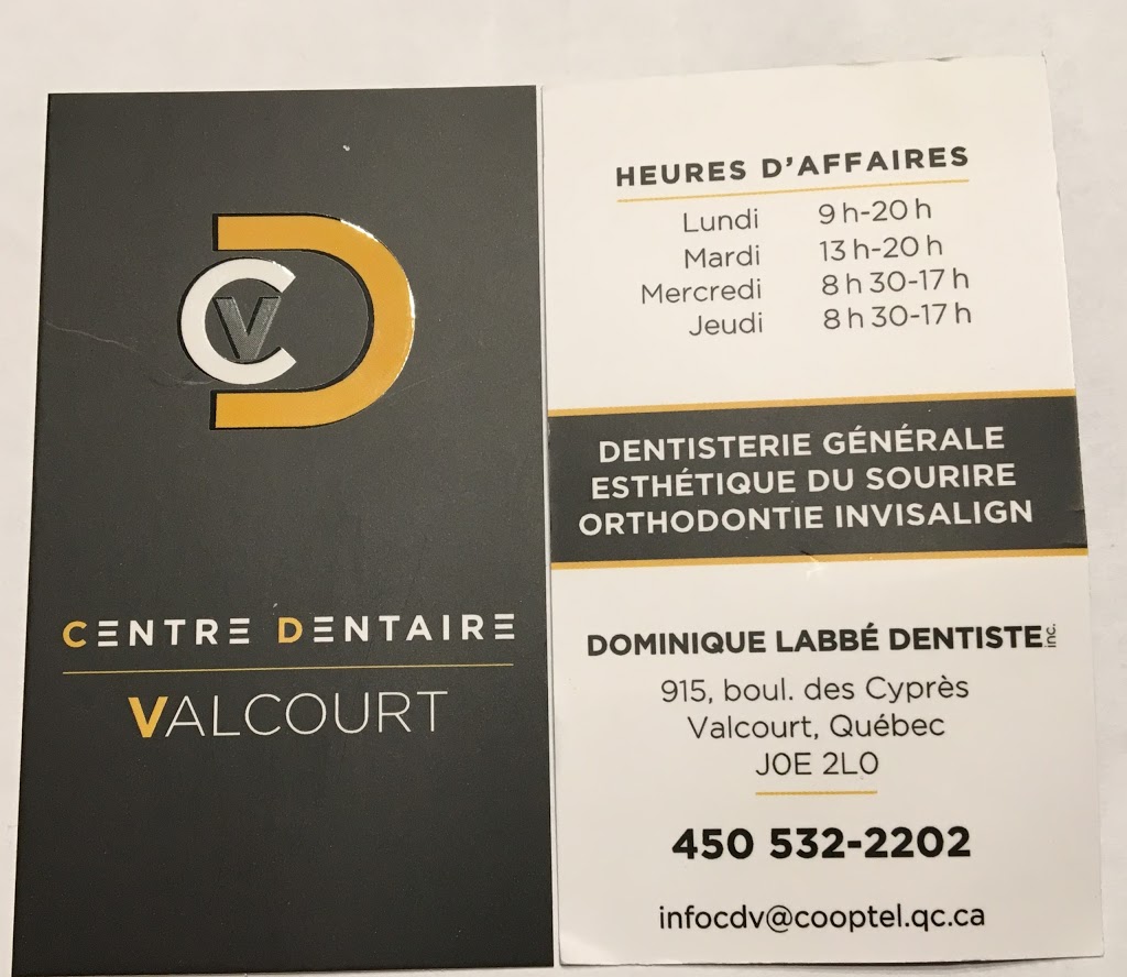 Valcourt Dental Center | 915 Boulevard des Cyprès, Valcourt, QC J0E 2L0, Canada | Phone: (450) 532-2202