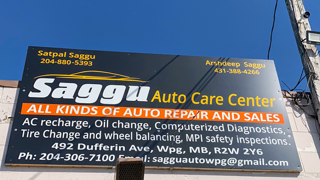 Saggu auto care centre | 492 Dufferin Ave, Winnipeg, MB R2W 2Y6, Canada | Phone: (431) 388-4266