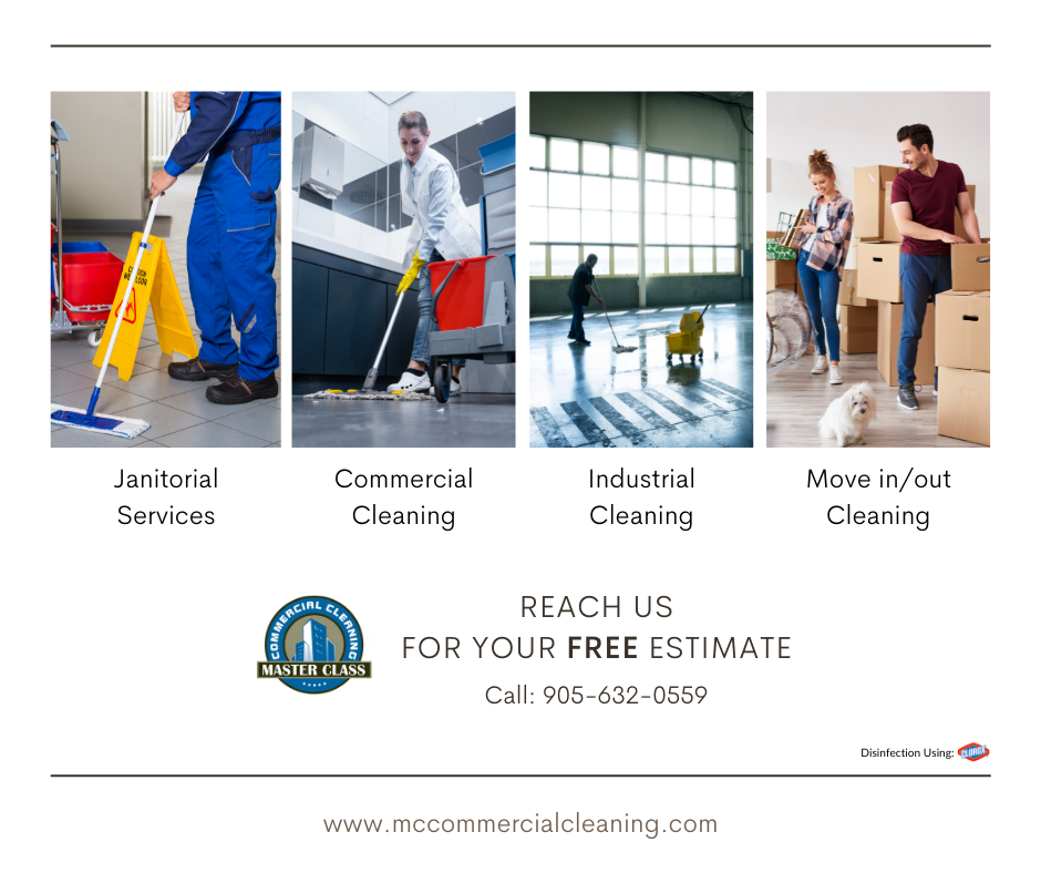 Master Class Commercial Cleaning | 2390 Prospect St, Burlington, ON L7R 2A8, Canada | Phone: (905) 632-0559