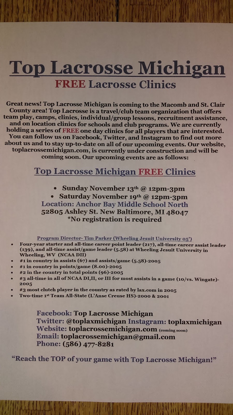 Top Lacrosse Michigan | 52166 Boland Rd, Chesterfield, MI 48047, USA | Phone: (586) 477-8281