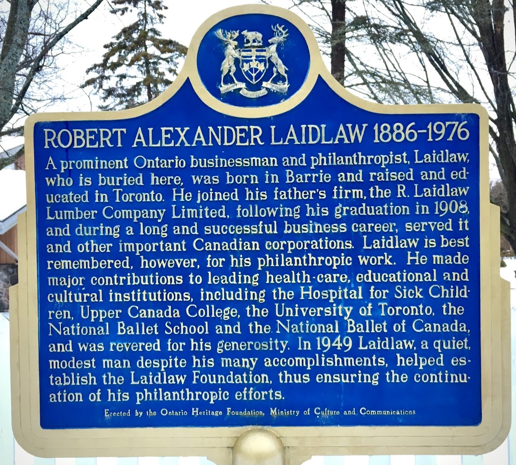 Historical Plaque - Robert Alexander Laidlaw 1886-1976 | 12 Turner St, Roches Point, ON L0E 1P0, Canada | Phone: (416) 325-5000