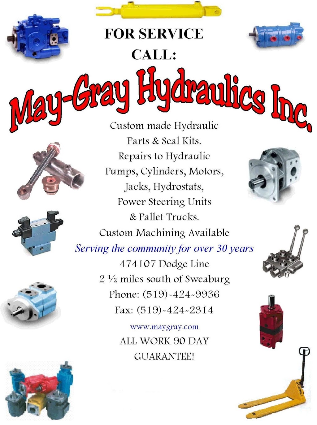 May-Gray Hydraulics Inc | 474107 Dodge Line, Ingersoll, ON N5C 3J8, Canada | Phone: (519) 424-9936