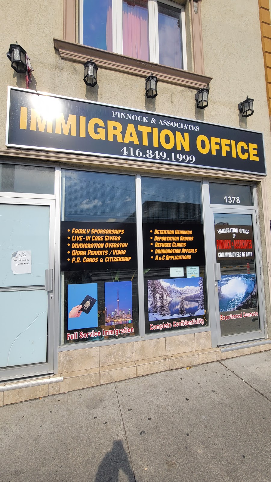 Pinnock & Associates Canadian Immigration Consultants | 1378 St Clair Ave W, Toronto, ON M6E 1C6, Canada | Phone: (416) 849-1999