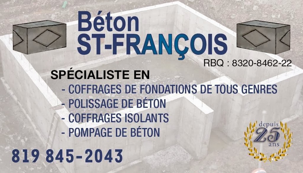 Béton St-François Inc | 187 Rue Principale, Saint-François-Xavier-de-Brompton, QC J0B 2V0, Canada | Phone: (819) 845-2043