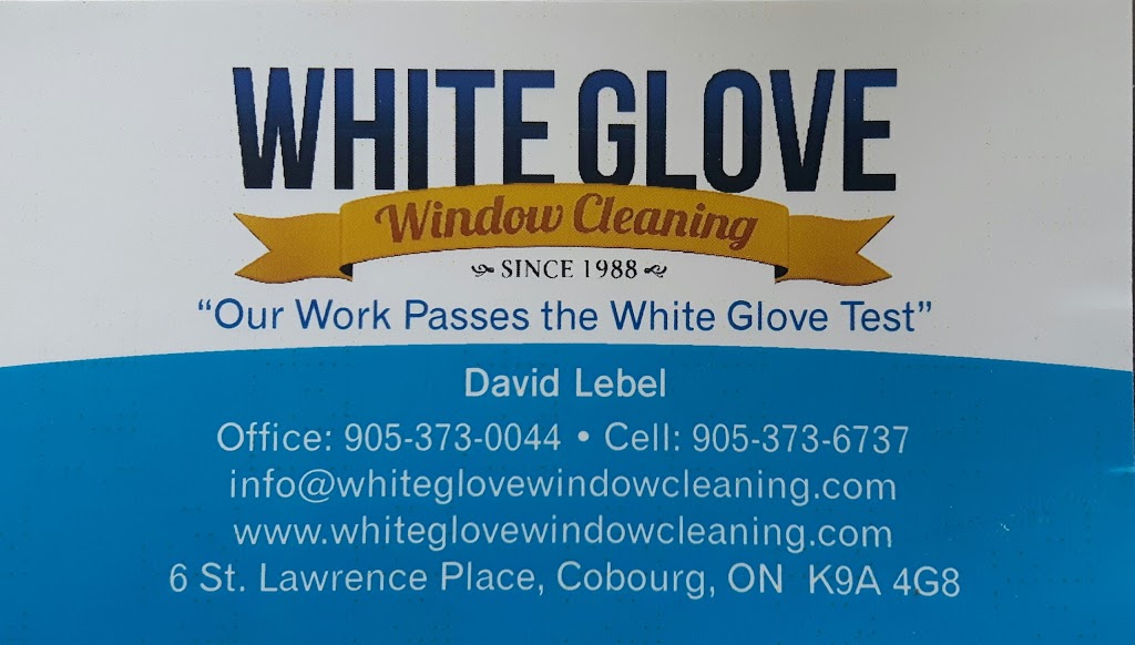 White Glove Window Cleaning | 6 St Lawrence Pl, Cobourg, ON K9A 4G8, Canada | Phone: (905) 373-0044