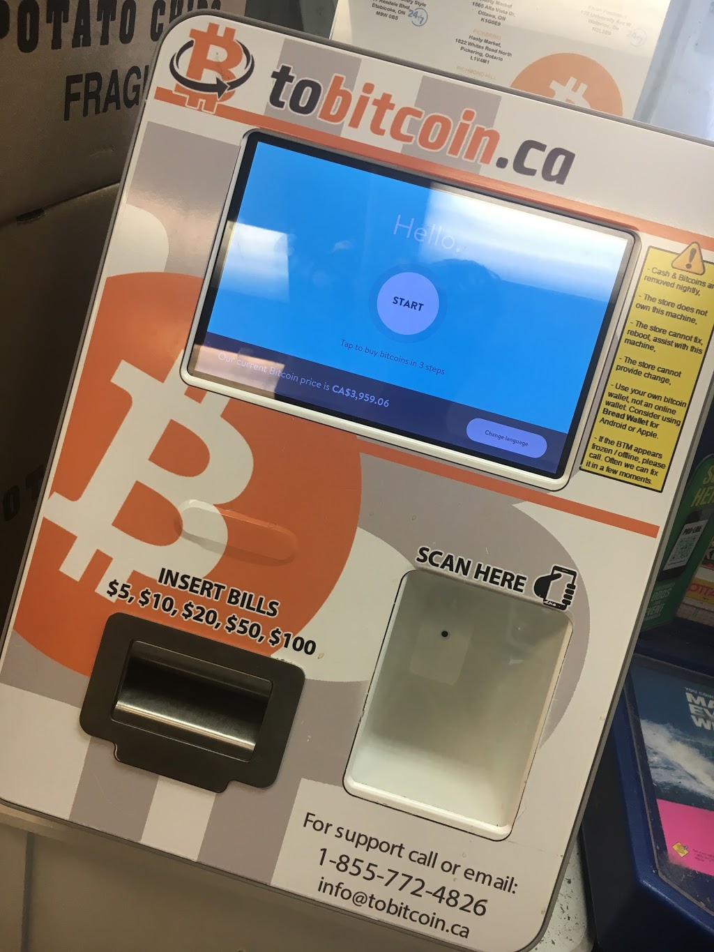 TheBitcoinMachine.com ATM | 5869 Main St, Niagara Falls, ON L2G 5Z6, Canada | Phone: (855) 772-4826