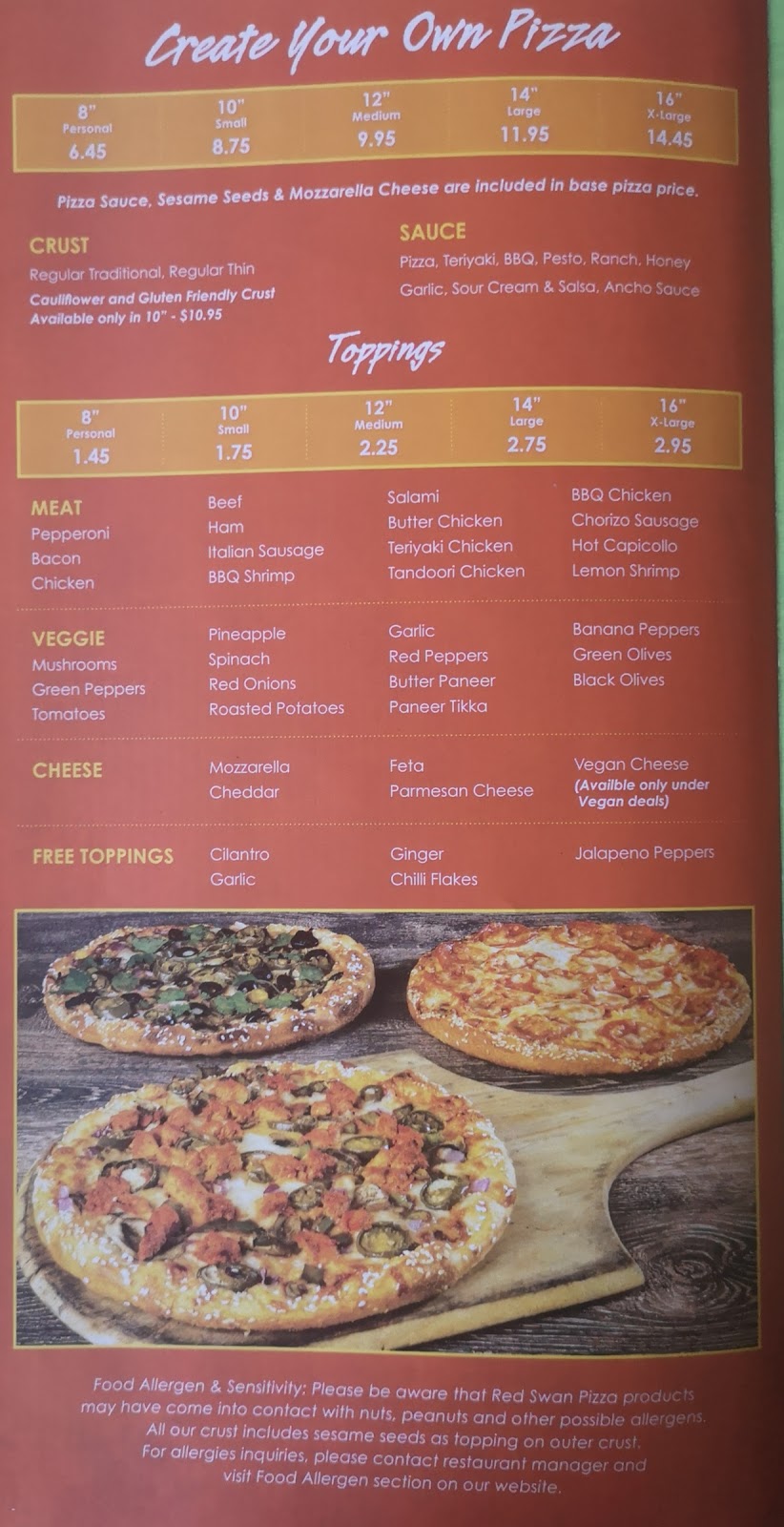 Red Swan Pizza | 3115 26 Ave N #40, Lethbridge, AB T1H 5P4, Canada | Phone: (403) 942-4220