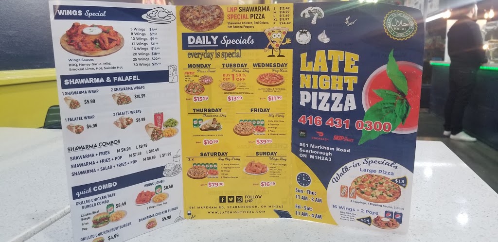 Late Night Pizza | 561 Markham Rd, Scarborough, ON M1H 2A3, Canada | Phone: (416) 431-0300