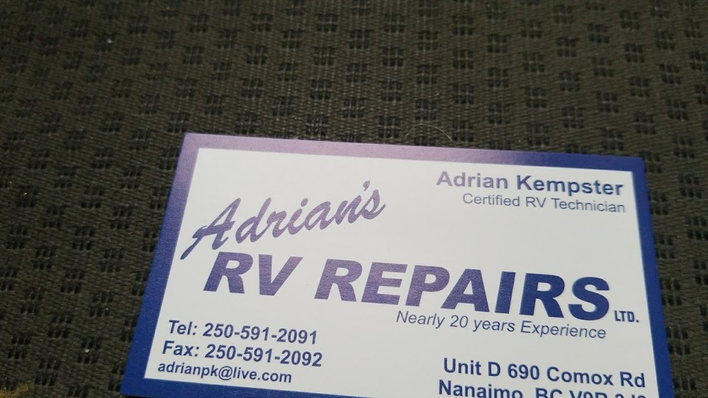 Adrians RV Repairs | 690 Comox Rd, Nanaimo, BC V9R 3J3, Canada | Phone: (250) 591-2091