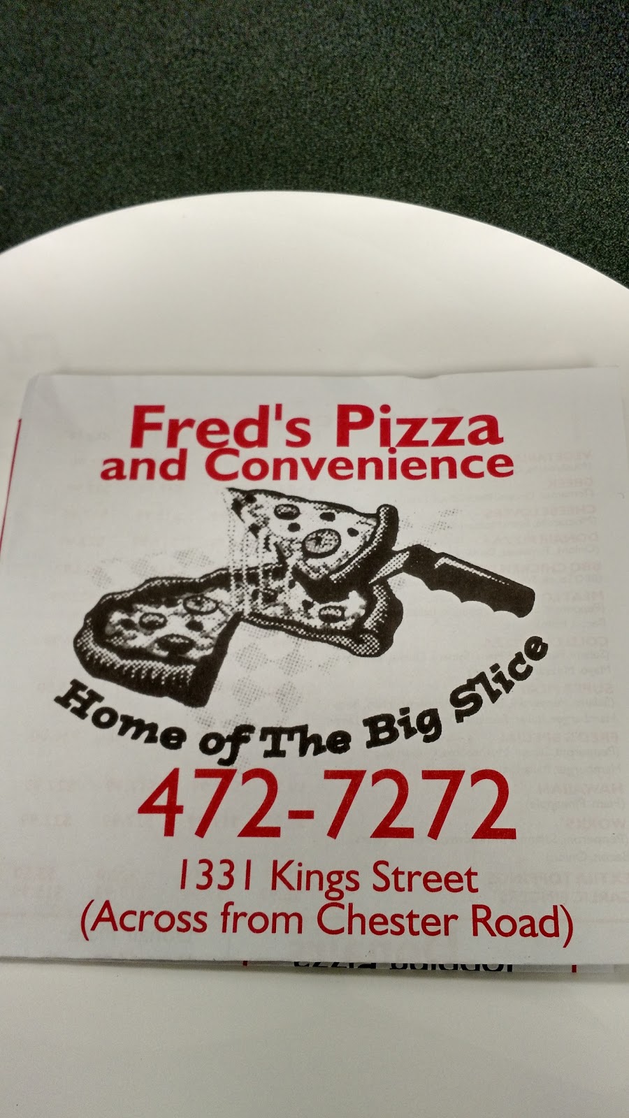 Freds Pizza | 1331 King St, Currys Corner, NS B0N 1H0, Canada | Phone: (902) 472-7272