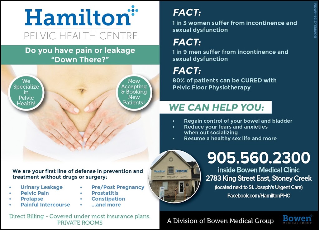 Hamilton Pelvic Health Centre | 2783 King St E Unit2, Hamilton, ON L8G 1J3, Canada | Phone: (905) 560-2300