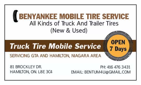 BYANKEE MOBILE TIRE SERVICE | 81 Brockley Dr, Hamilton, ON L8E 3C4, Canada | Phone: (416) 476-3431