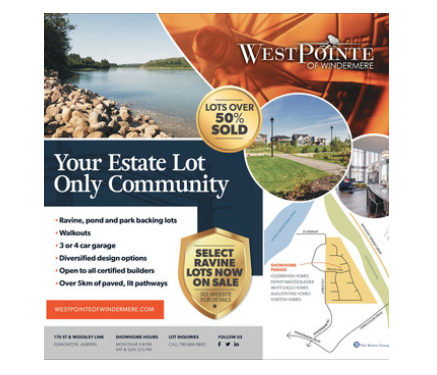 Westpointe of Windermere Estate Lots | Woolsey Link NW, Edmonton, AB T6W 2C1, Canada | Phone: (604) 608-6242