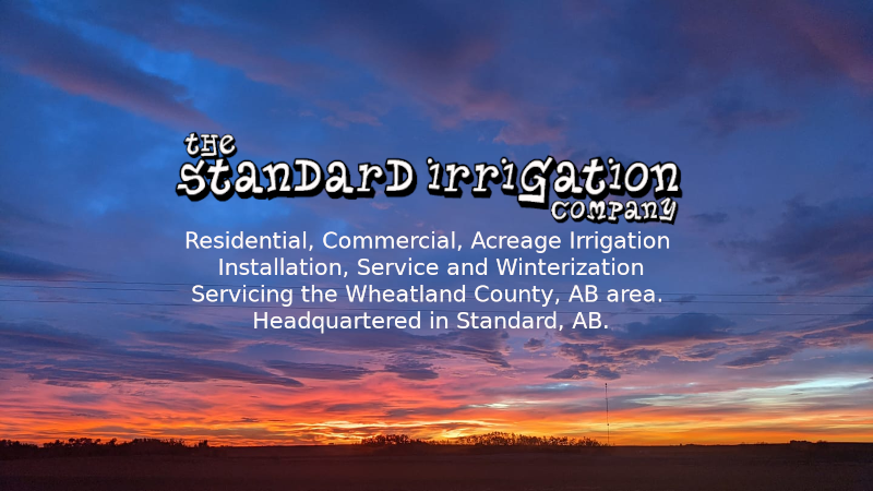 The Standard Irrigation Company | Box 440, 221 Frederick Ave W, Standard, AB T0J 3G0, Canada | Phone: (403) 325-3068