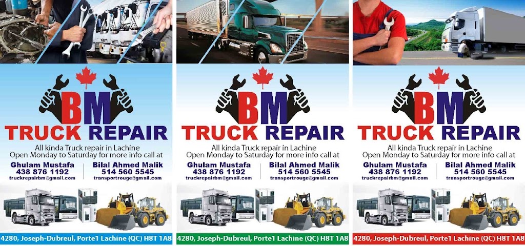 BM TRUCK REPAIR | 4280 RUE JOSEPH DUBREUIL DOOR 1, Montreal, QC H8T 1A8, Canada | Phone: (438) 876-1192