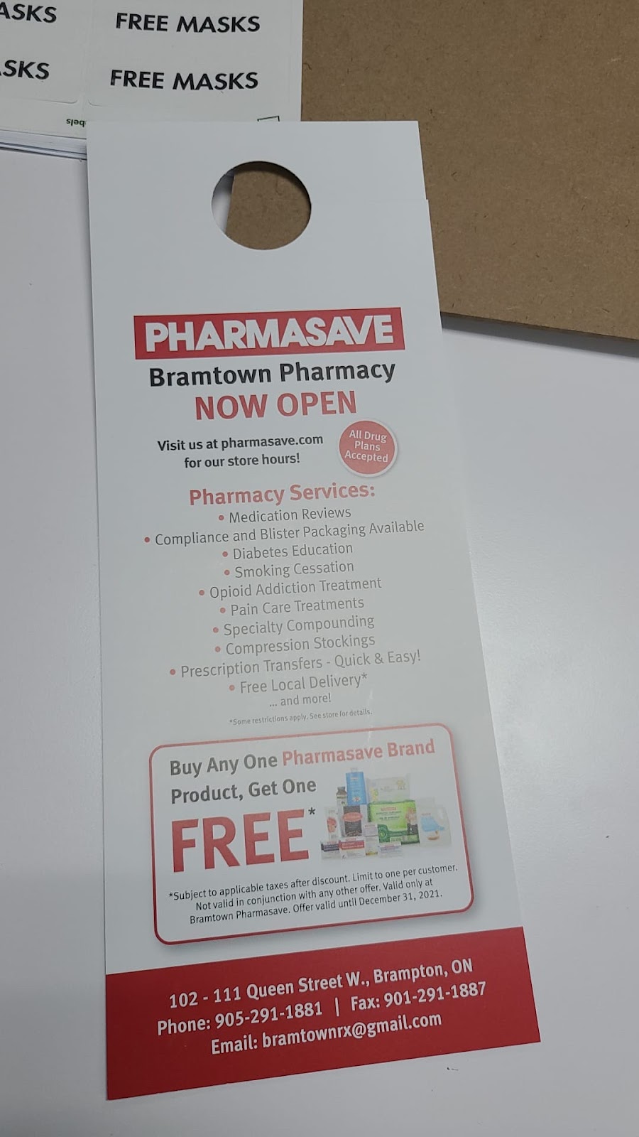 Pharmasave Bramtown Pharmacy | 111 Queen St W, Brampton, ON L6Y 2E4, Canada | Phone: (905) 291-1881