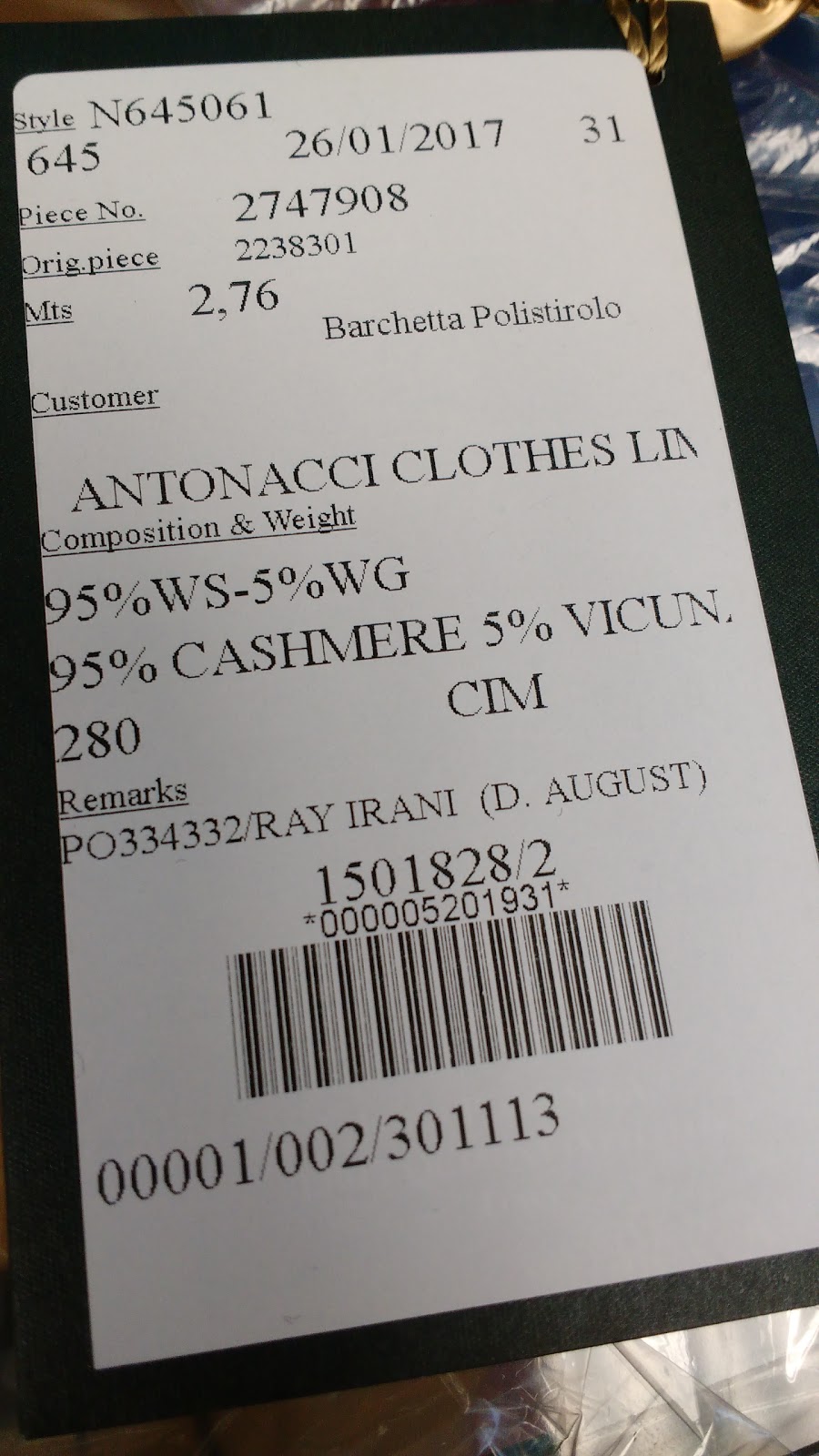 Antonacci Clothes Limited | 99 Norfinch Dr, North York, ON M3N 1W8, Canada | Phone: (416) 663-4093