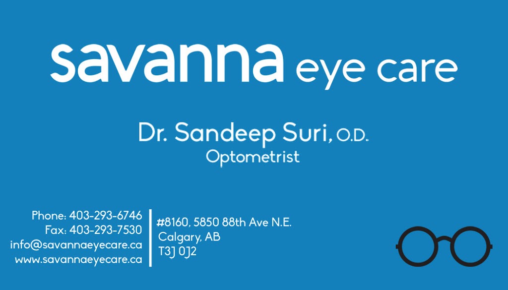 Savanna Eye Care | 5850 88 Ave NE #8160, Calgary, AB T3J 0Z7, Canada | Phone: (403) 293-6746