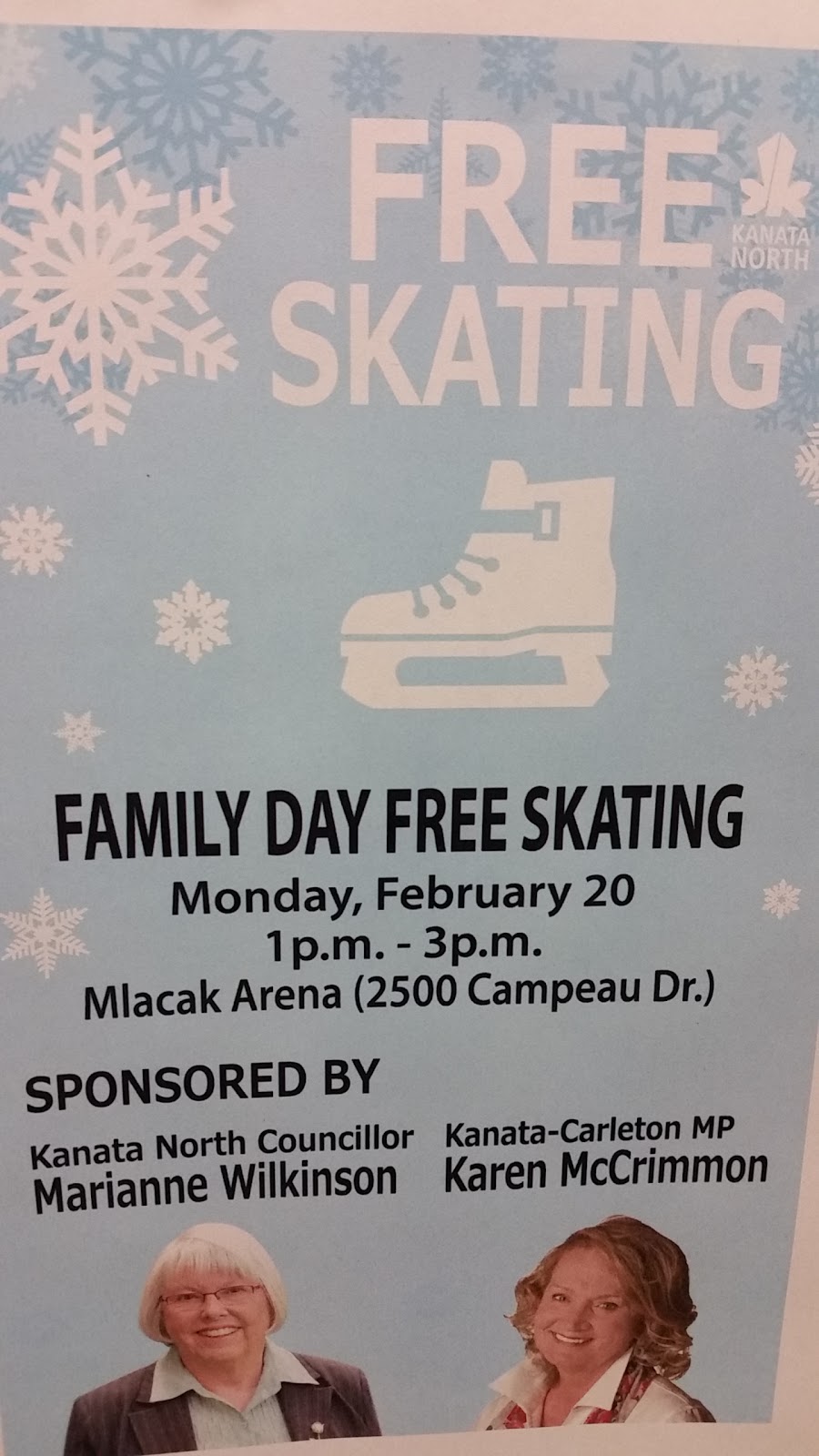 John G. Mlacak Arena | 2500 Campeau Dr, Kanata, ON K2K 2W3, Canada | Phone: (613) 580-2424 ext. 33251