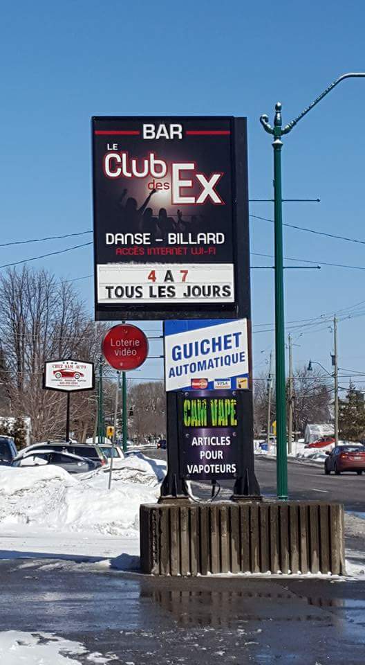 Le Club Des Ex | 1011 Rue Notre-Dame, Repentigny, QC J5Y 1E1, Canada | Phone: (450) 654-5791