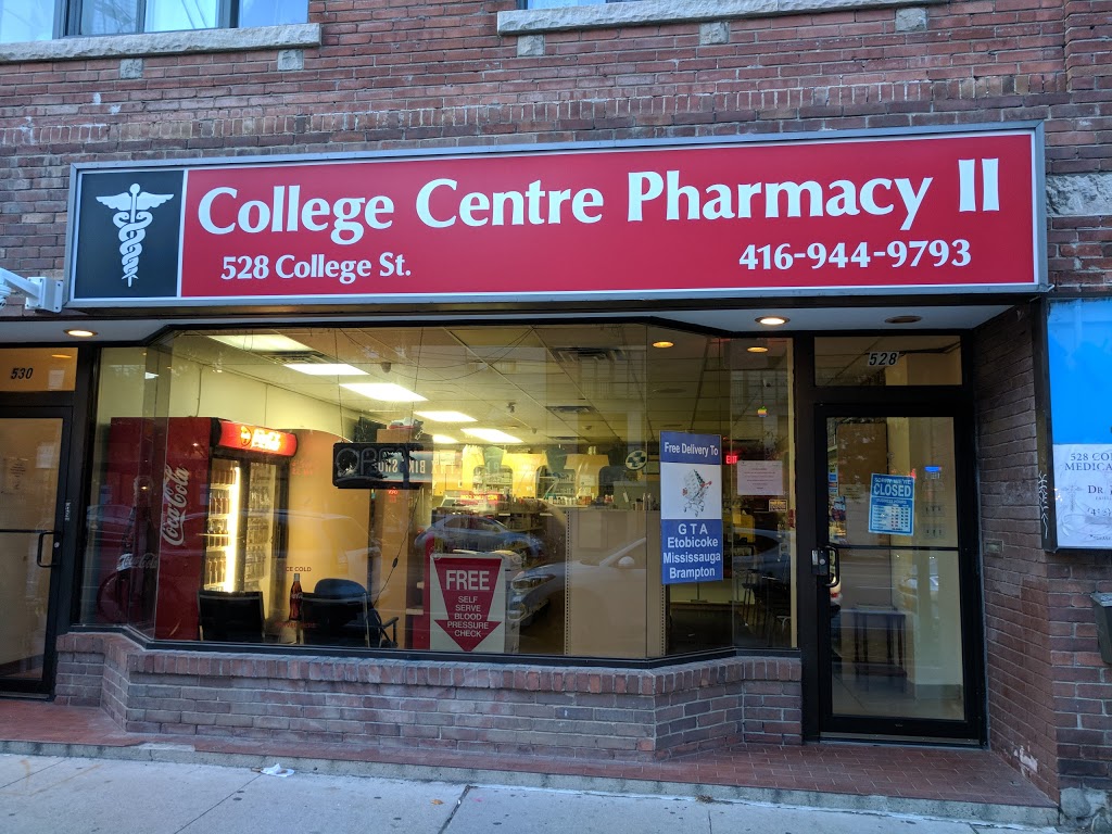 College Centre Pharmacy II | 528 College St, Toronto, ON M6G 1A6, Canada | Phone: (416) 944-9793