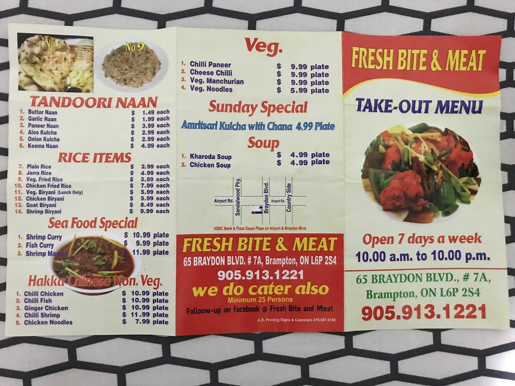 Fresh Bite and Meat | 65 Braydon Blvd #7a, Brampton, ON L6P 2S4, Canada | Phone: (905) 913-1221