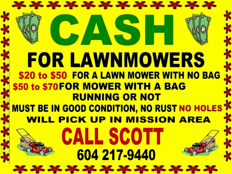 Scotts Mobile Lawn Mower & Snowblower Repair | 7755 Sandpiper Dr, Mission, BC V2V 4N9, Canada | Phone: (604) 217-9440