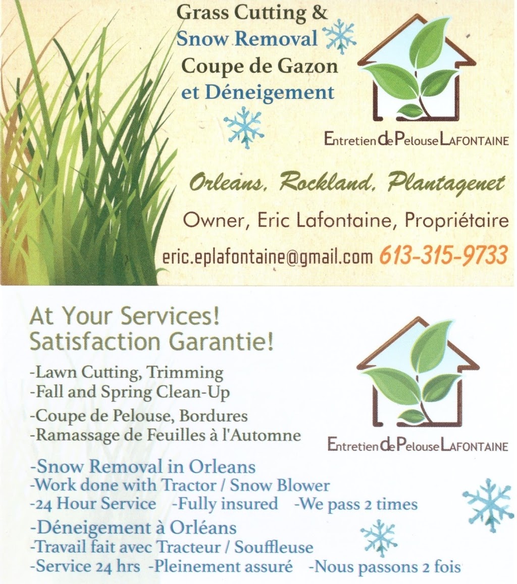 Entretien de Pelouse Lafontaine | 6491 Jeanne DArc Blvd N, Orléans, ON K1C 2R1, Canada | Phone: (613) 315-9733