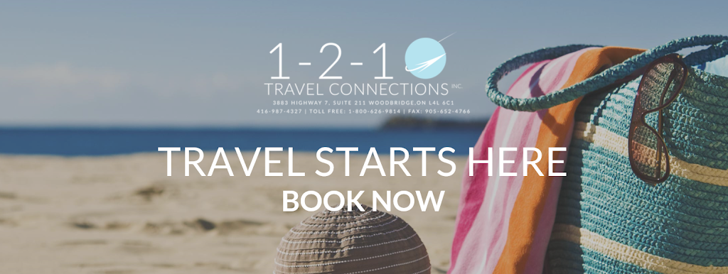 1-2-1 Travel Connections Inc. | 3883 York Regional Rd 7 suite 211, Woodbridge, ON L4L 6C1, Canada | Phone: (800) 626-9814