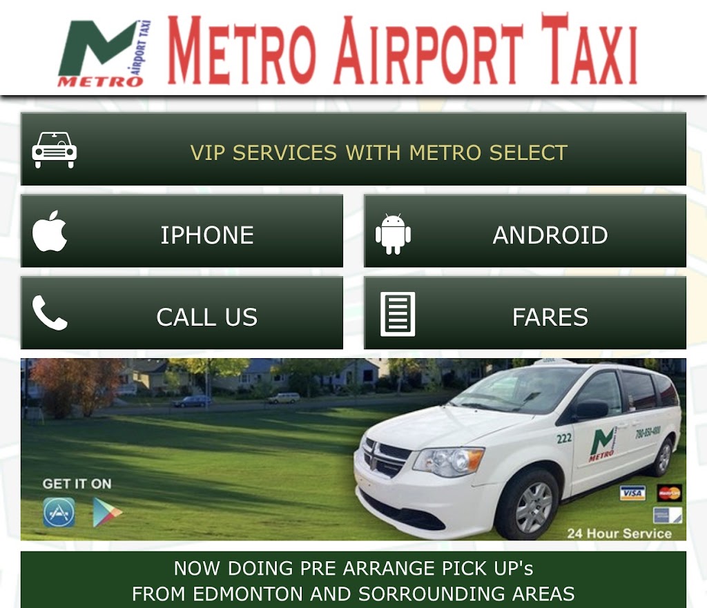 Metro Airport Taxi | 540 Reynalds Wynd, Leduc, AB T9E 0T2, Canada | Phone: (780) 850-4800