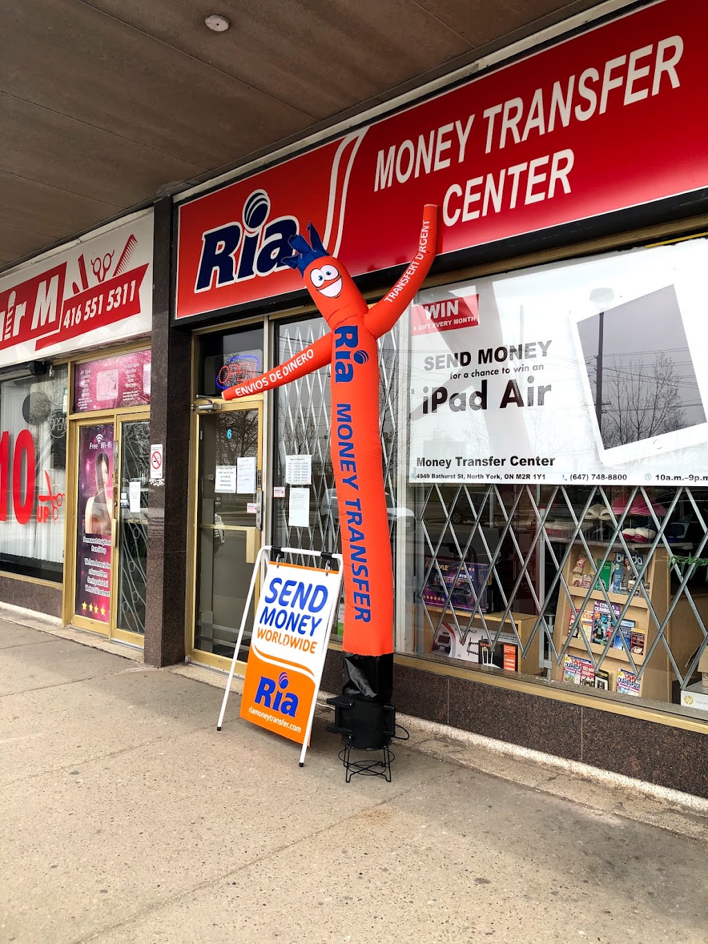 RIA MONEY TRANSFER | 4949 Bathurst St Unit 6, Toronto, ON M2R 1Y1, Canada | Phone: (647) 748-8800