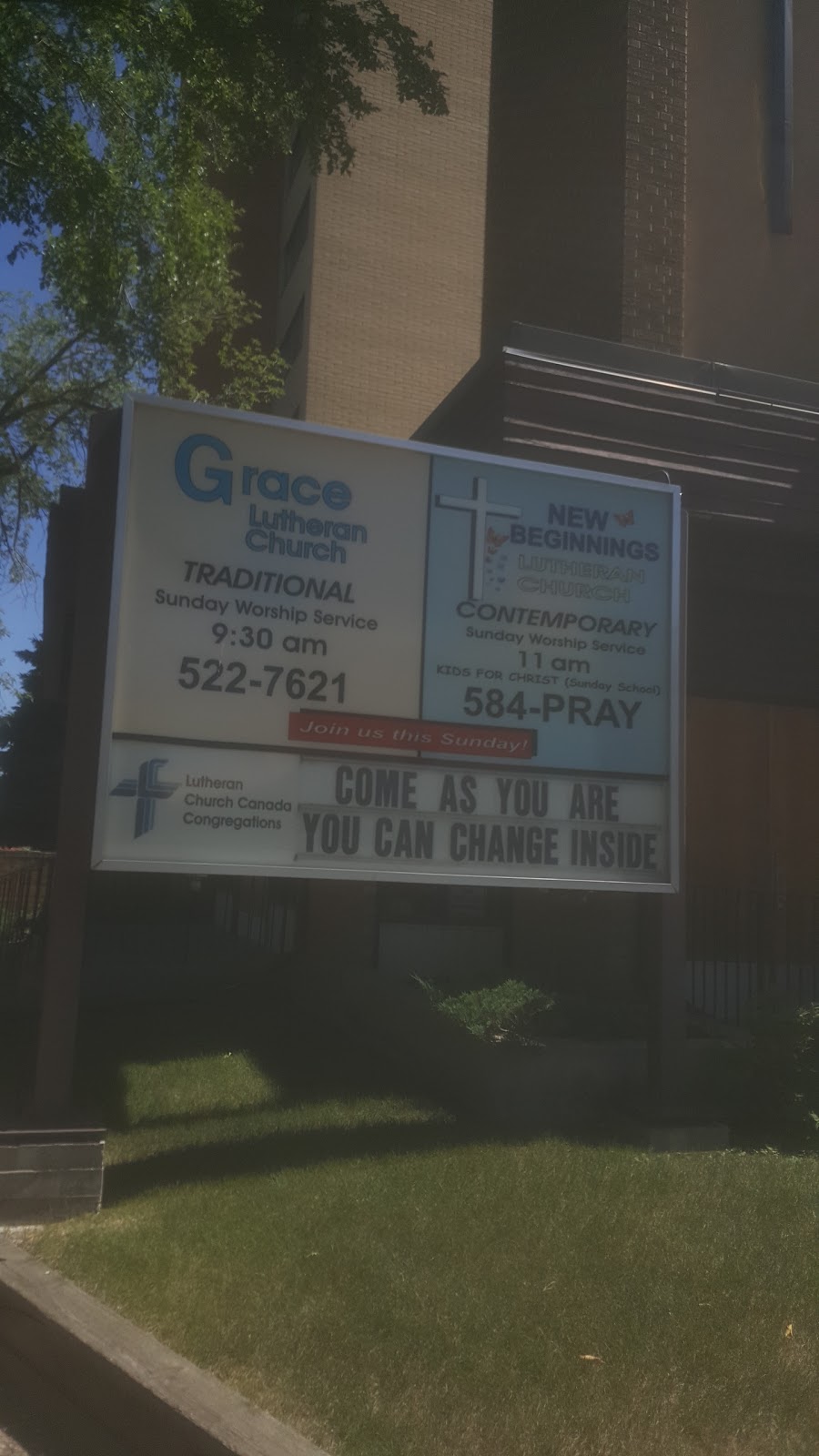 Grace Lutheran Church | 1037 Victoria Ave, Regina, SK S4P 0N6, Canada | Phone: (306) 522-7621