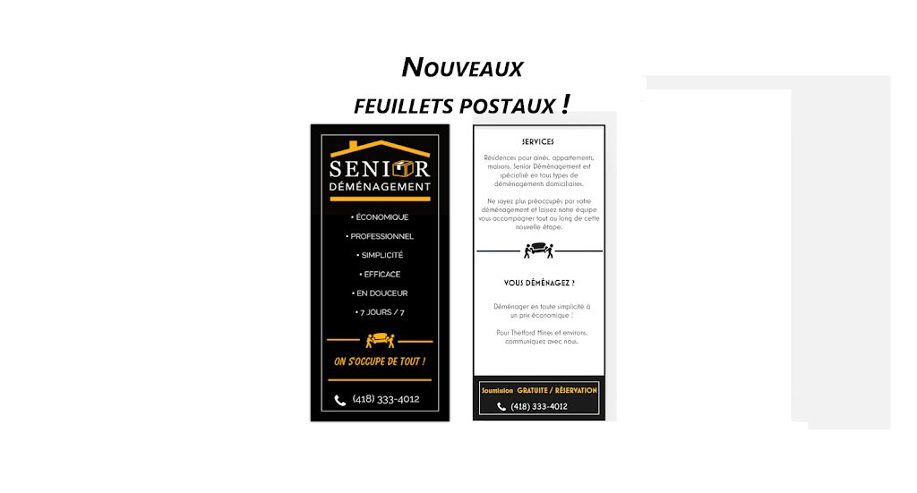 Senior Déménagement - Thetford Mines | 0 Rue Bellerive, Thetford Mines, QC G6G 6S8, Canada | Phone: (418) 333-4012