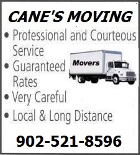 Canes Moving | 272 Silver Point Rd, Lunenburg, NS B0J 2C0, Canada | Phone: (902) 521-8596